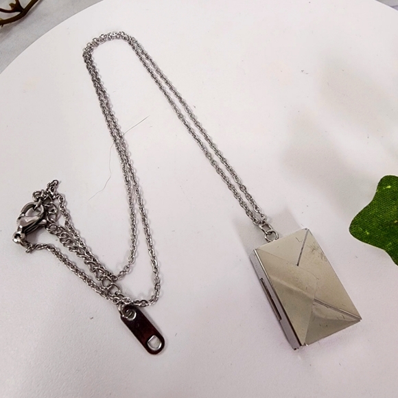 Silver Letter Envelope Love Note Necklace - Picture 3 of 7